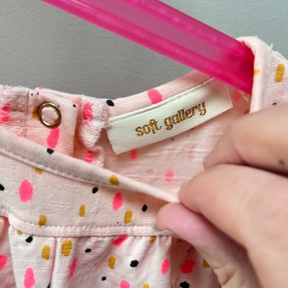 Soft Gallery Flutter Sleeve Pebble‎ Print Romper- Size 12M - Picture 4 of 5